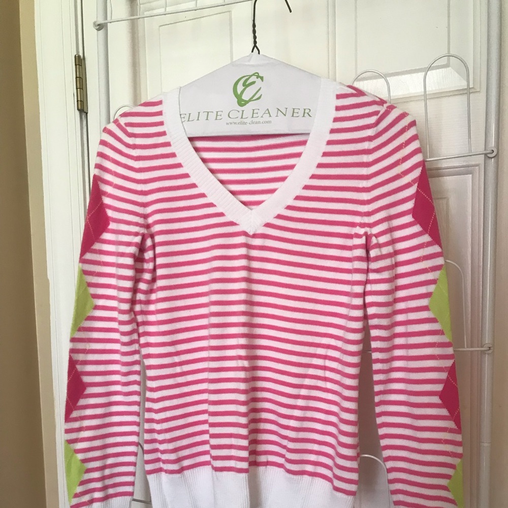 Pink and white Lily Pulitzer sweater!